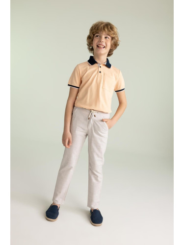 DEFACTO Boy's Standard Leg Linen Look Trousers