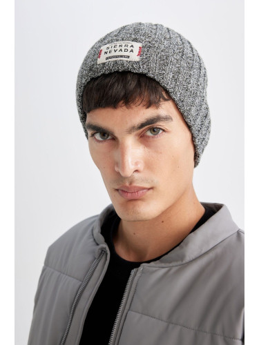 DEFACTO Men's Label Printed Beret