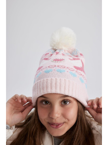 DEFACTO Girl's Pompom Knitwear Beret