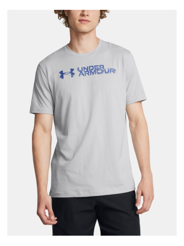 Under Armour UA M Sliced Wordmark 60/40S SS T-shirt Siv