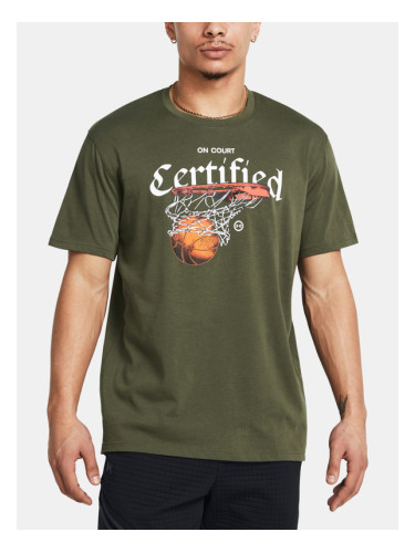 Under Armour UA M HW Hoops Certified SS T-shirt Zelen