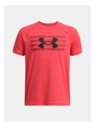 Under Armour UA B Tech WM Logo SS T-shirt Cherven