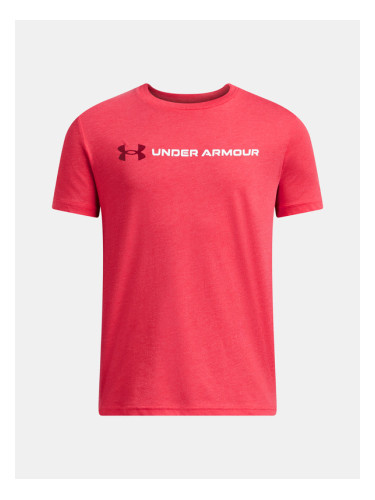 Under Armour UA B Logo Wordmark SS Тениска детски Cherven