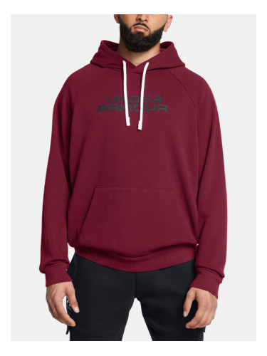 Under Armour UA Rival Flc Txtr CG Hoodie Sweatshirt Cherven