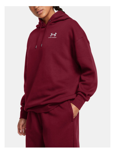 Under Armour UA Icon Fleece OS Hoodie Sweatshirt Cherven