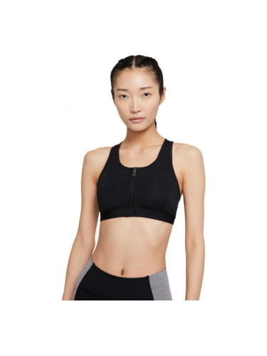 Nike DF SWSH ZIP FRONT BRA W Дамско  спортно бюстие, черно, размер