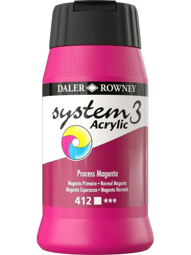 Daler Rowney System3 АКРИЛНА боя Process Magenta 500 ml 1 бр