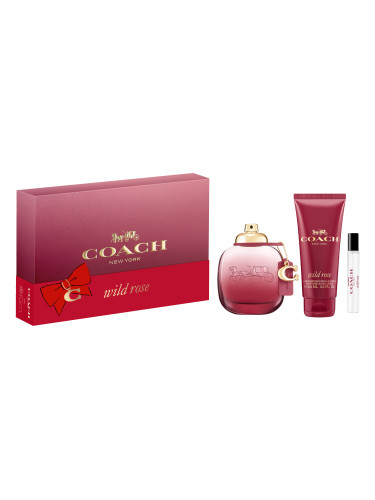 КОМПЛЕКТ COACH Wild Rose Eau De Parfum Travel Spray Body Lotion Set Eau de Parfum дамски 90ml