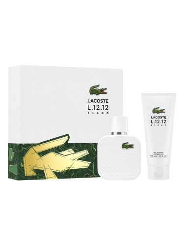 КОМПЛЕКТ LACOSTE L.12.12 Blanc Eau De Toilette Shower Gel Set Тоалетна вода (EDT) мъжки 50ml