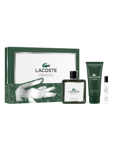 КОМПЛЕКТ LACOSTE Original Eau De Parfum Travel Spray Shower Gel Set Eau de Parfum мъжки 100ml