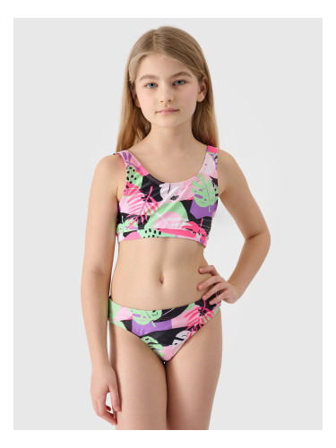 Girls' three-piece swimsuit 4F - multicolored