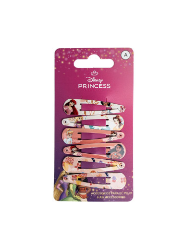 HAIR ACCESSORIES CLIPS 6 PIECES PRINCESS