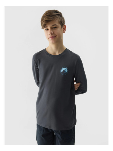 Boys' Long Sleeve T-Shirt 4F - Graphite