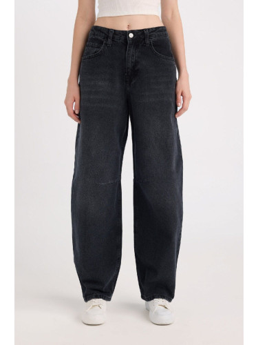 DEFACTO Baggy Fit High Waist Wide Cut Pocket Long Jeans