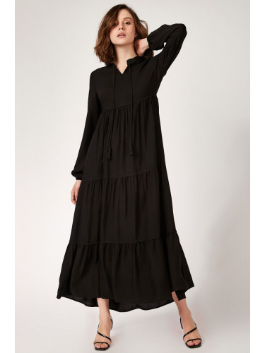 Bigdart T1627 Collar Lace Dress - Black