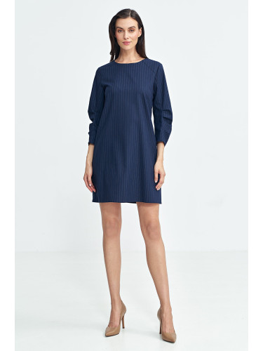 Nife Woman's Dress S262 Navy Blue