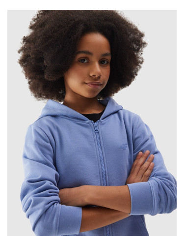 Girls' Sweatshirt with Hood 4F - Navy Blue