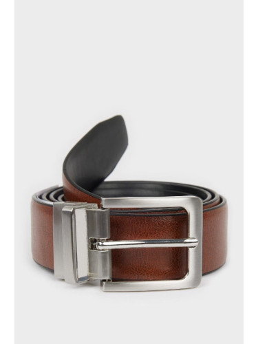 DEFACTO Men's Faux Leather Casual Belt