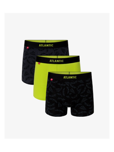 3-PACK Men's boxers ATLANTIC - graphite, lime, black