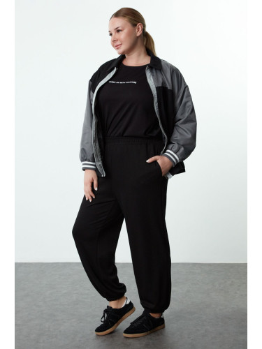 Trendyol Curve Black Loose Jogger Modal Knitted Sweatpants