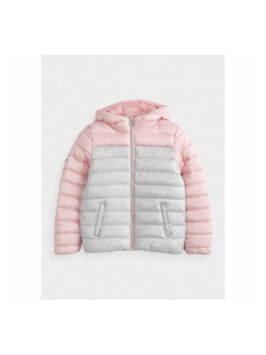 Girls' quilted jacket 4F HJZ21-JKUDP001A