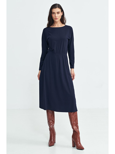 Nife Woman's Dress S259 Navy Blue