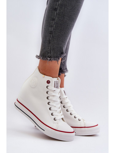 Women's Wedge Sneakers Cross Jeans White