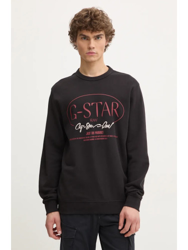 Суичър G-Star в черно с принт D25100-D257