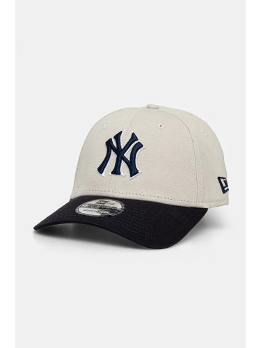 Памучна шапка с козирка New Era NEW YORK YANKEES в тъмносиньо с десен 60565353