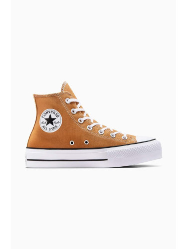 Високи кецове Converse Chuck Taylor All Star Lift в жълто A11537C