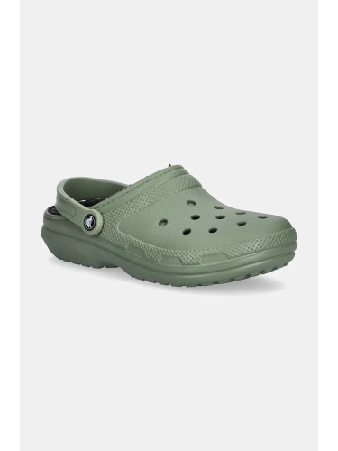 Чехли Crocs Classic Lined Clog в зелено 203591