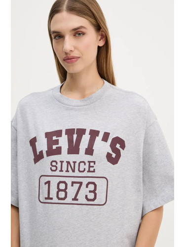 Памучна тениска Levi's в сиво 000G4