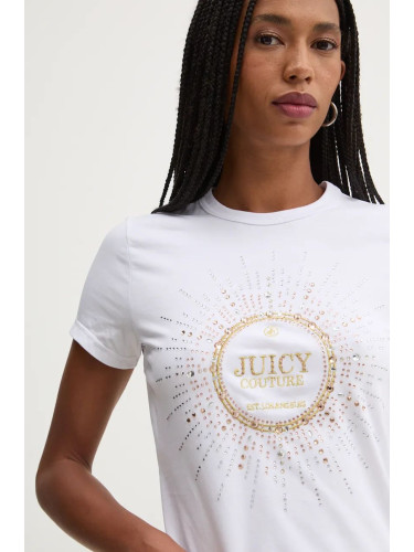 Тениска Juicy Couture HERITAGE CROWN T-SHIRT в бяло JCGCT224013