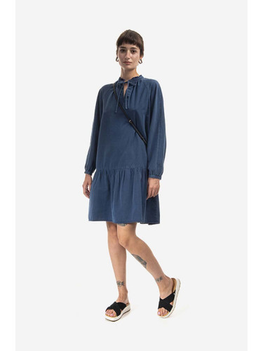 Рокля A.P.C. Robe Natalia COEYL-F05944 INDIGO WASHED в тъмносиньо къса разкроена