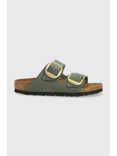 Чехли от набук Birkenstock Arizona в зелено 1025367