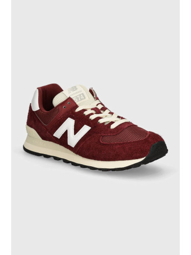 Маратонки New Balance 574 в бордо U574RBK