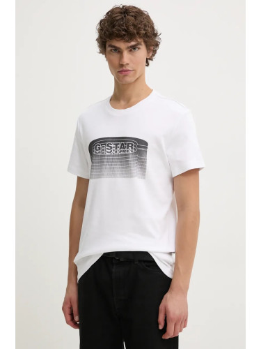 Тениска G-Star в бяло с принт D25092-C812