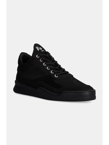 Велурени маратонки Filling Pieces Low Top в черно 25255111847