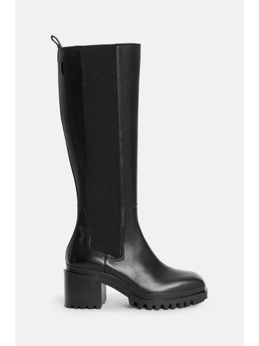 Ботуши AllSaints Natalia Boot в черно с дебел ток W100FB