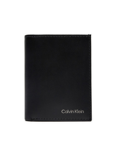 Малък мъжки портфейл Calvin Klein Ck Smooth Bifold 6Cc W/Coin K50K512072 Черен