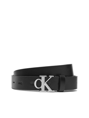 Дамски колан Calvin Klein Jeans Round Mono Plaque Lthr Belt 25Mm K60K612271 Черен