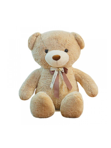 Плюшено мече с панделка, светло кафяво, 160 см