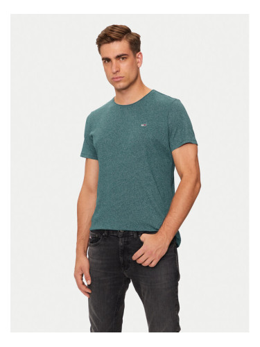 Tommy Jeans Тишърт Jaspe DM0DM09586 Зелен Slim Fit