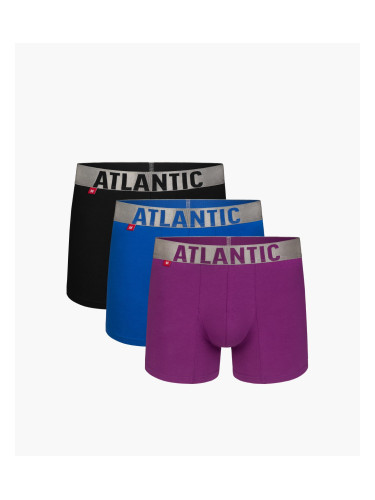 Men's Sport Boxers ATLANTIC 3Pack - black/blue/purple