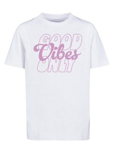 Children's T-shirt with the inscription "Good Vibes Only" white