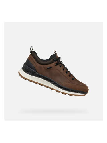Men's Brown Geox Spherica Actif X2 Sneakers - Men's