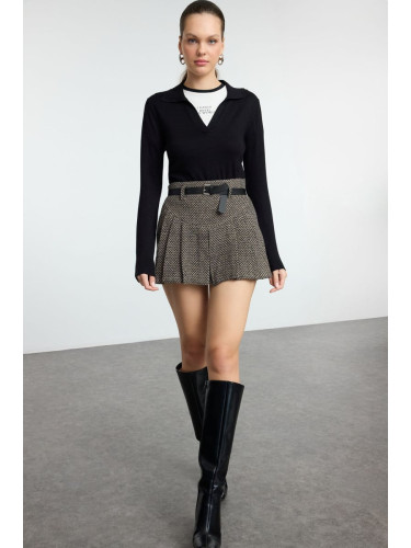 Trendyol Multicolored Belt Detailed Woven Short Skirt