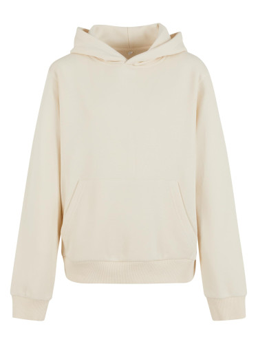 Terry cream hoodie for girls