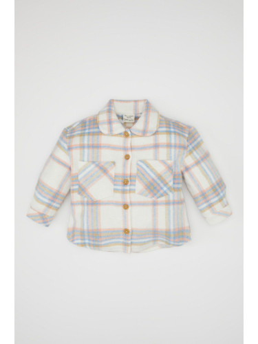 DEFACTO Baby Girl Plaid Patterned Flannel Long Sleeve Shirt