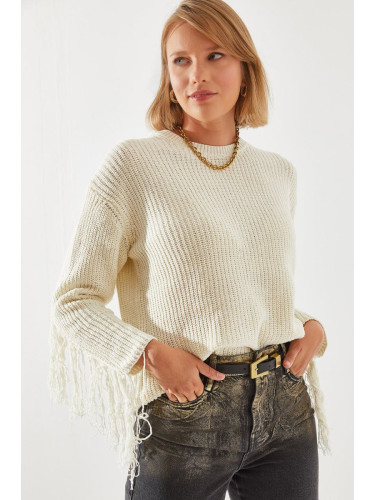 Bianco Lucci Women's Fringed Sweater